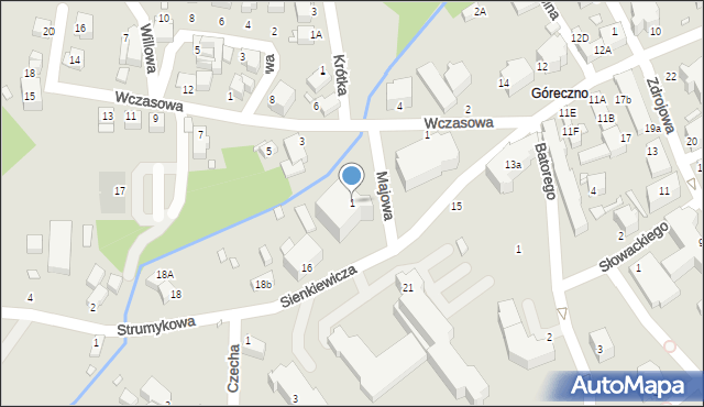 Świeradów-Zdrój, Majowa, 1, mapa Świeradów-Zdrój