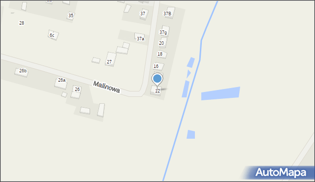 Świerkocin, Malinowa, 12, mapa Świerkocin