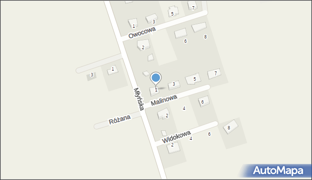 Święta, Malinowa, 1, mapa Święta