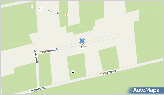 Świniotop, Malownicza, 12, mapa Świniotop
