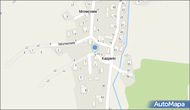 Świnna, Magnolii, 3, mapa Świnna