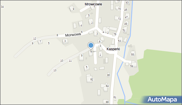 Świnna, Magnolii, 7, mapa Świnna