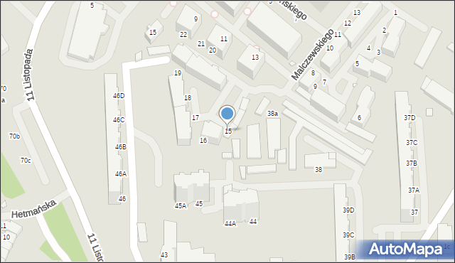 Świnoujście, Malczewskiego Jacka, 15, mapa Świnoujście