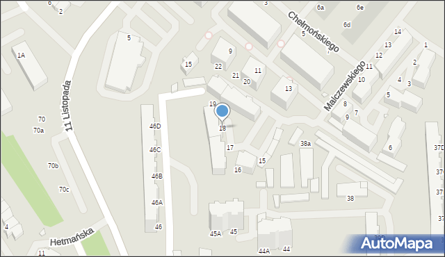 Świnoujście, Malczewskiego Jacka, 18, mapa Świnoujście