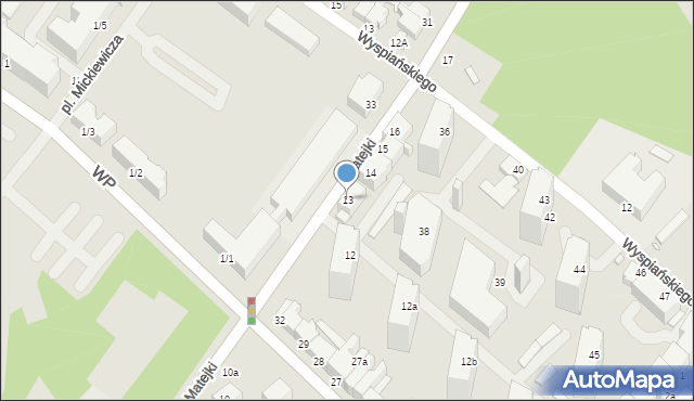 Świnoujście, Matejki Jana, 13, mapa Świnoujście