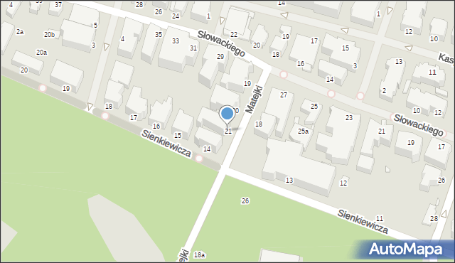 Świnoujście, Matejki Jana, 21, mapa Świnoujście