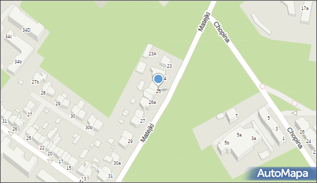 Świnoujście, Matejki Jana, 25, mapa Świnoujście