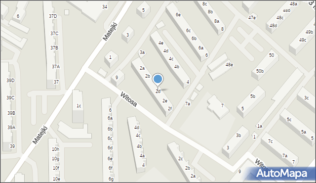 Świnoujście, Matejki Jana, 2d, mapa Świnoujście