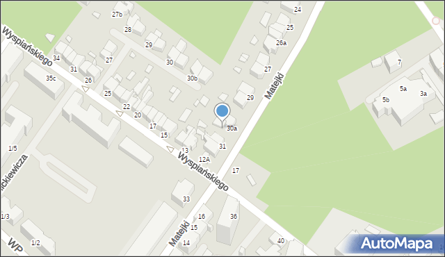 Świnoujście, Matejki Jana, 30b, mapa Świnoujście