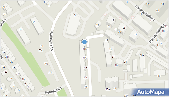 Świnoujście, Matejki Jana, 46D, mapa Świnoujście