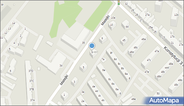 Świnoujście, Matejki Jana, 7, mapa Świnoujście