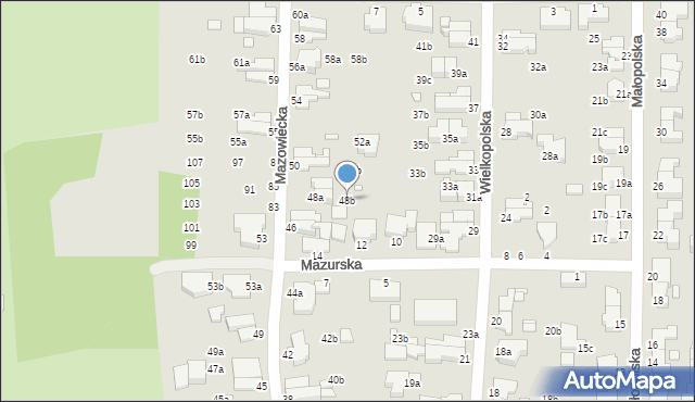 Świnoujście, Mazowiecka, 48b, mapa Świnoujście