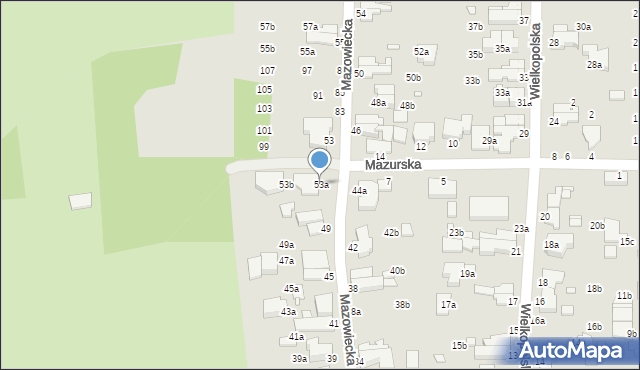 Świnoujście, Mazowiecka, 53a, mapa Świnoujście