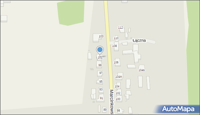 Szamocin, Marcinkowskiego, 101, mapa Szamocin