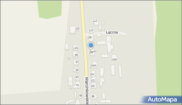 Szamocin, Marcinkowskiego, 106, mapa Szamocin