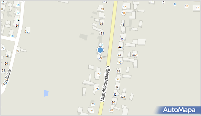 Szamocin, Marcinkowskiego, 29, mapa Szamocin
