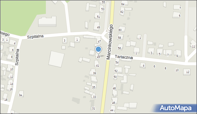 Szamocin, Marcinkowskiego, 43, mapa Szamocin