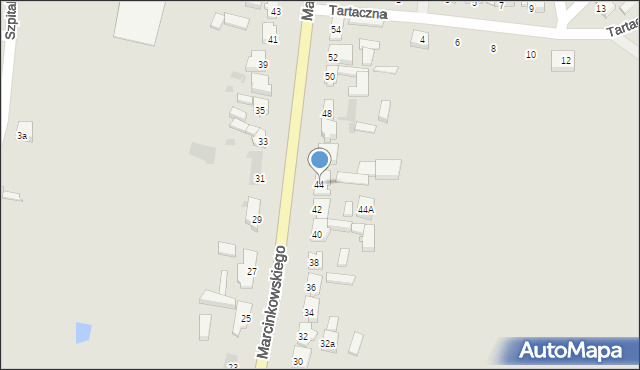 Szamocin, Marcinkowskiego, 44, mapa Szamocin