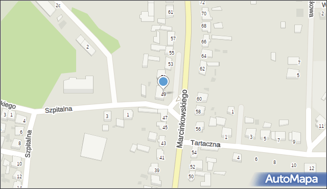 Szamocin, Marcinkowskiego, 49, mapa Szamocin