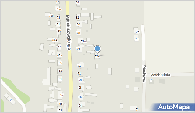 Szamocin, Marcinkowskiego, 76a, mapa Szamocin