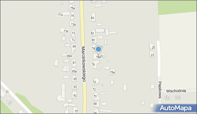 Szamocin, Marcinkowskiego, 78A, mapa Szamocin