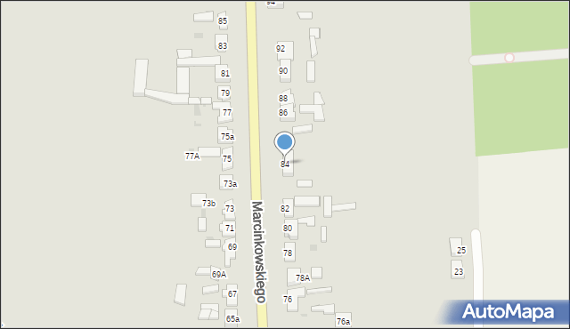 Szamocin, Marcinkowskiego, 84, mapa Szamocin