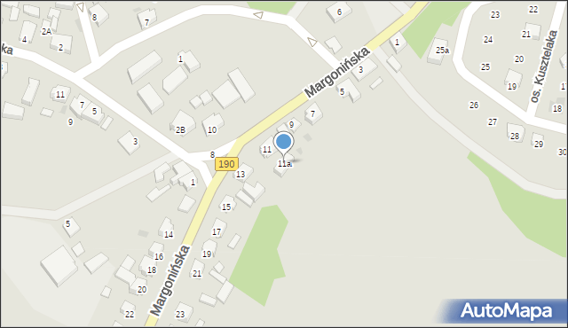 Szamocin, Margonińska, 11a, mapa Szamocin