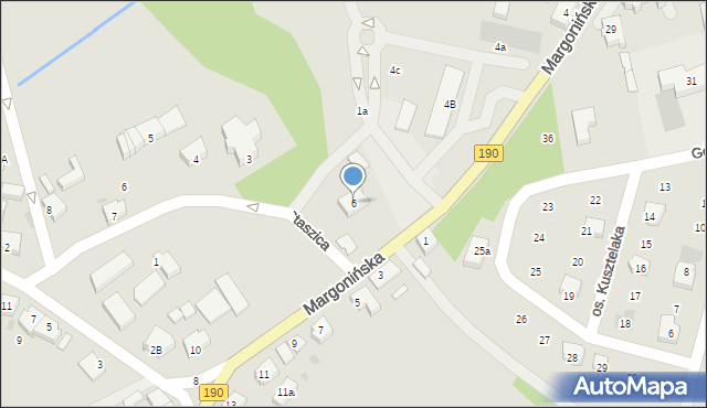 Szamocin, Margonińska, 6, mapa Szamocin