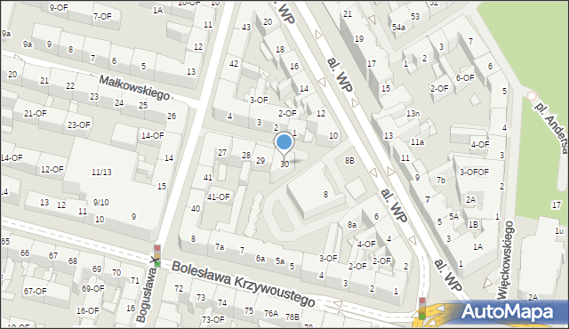 Szczecin, Małkowskiego Andrzeja, 30, mapa Szczecina