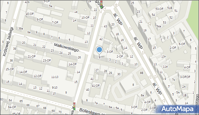 Szczecin, Małkowskiego Andrzeja, 4, mapa Szczecina