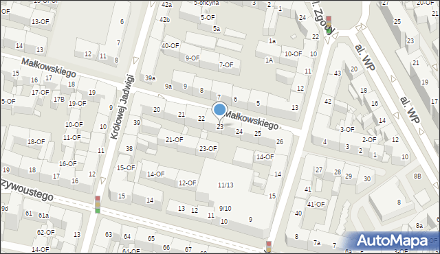 Szczecin, Małkowskiego Andrzeja, 23, mapa Szczecina