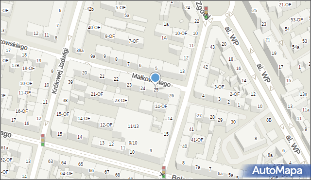 Szczecin, Małkowskiego Andrzeja, 25, mapa Szczecina