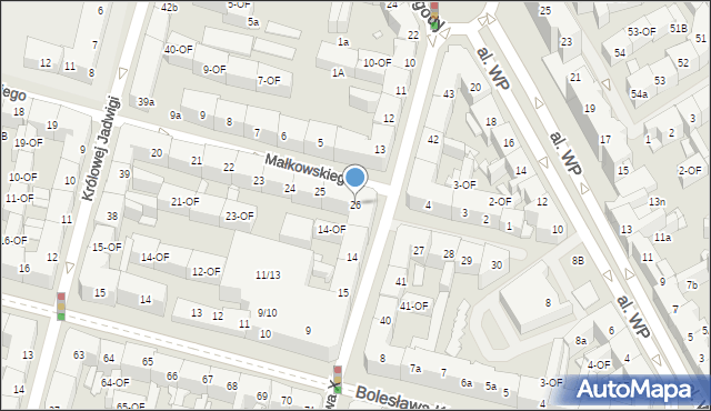 Szczecin, Małkowskiego Andrzeja, 26, mapa Szczecina