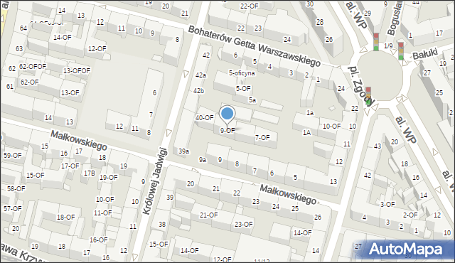 Szczecin, Małkowskiego Andrzeja, 9-OF, mapa Szczecina