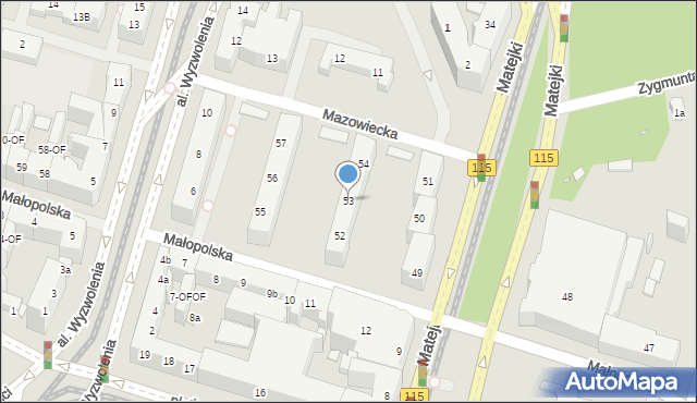 Szczecin, Małopolska, 53, mapa Szczecina