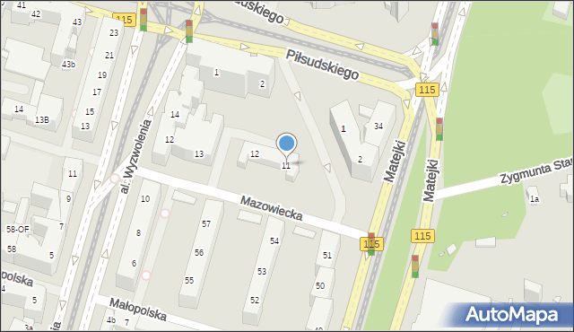 Szczecin, Mazowiecka, 11, mapa Szczecina