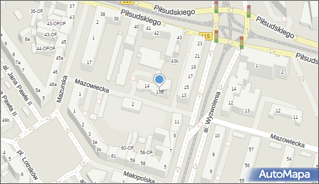 Szczecin, Mazowiecka, 13B, mapa Szczecina