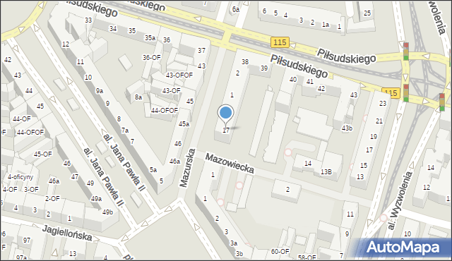 Szczecin, Mazowiecka, 17, mapa Szczecina