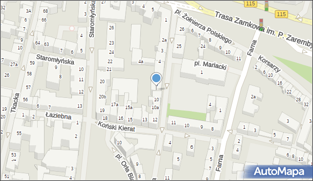 Szczecin, Mariacka, 8, mapa Szczecina