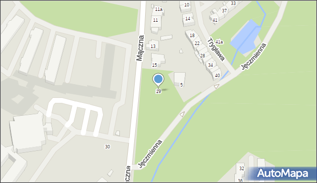 Szczecin, Mączna, 19, mapa Szczecina