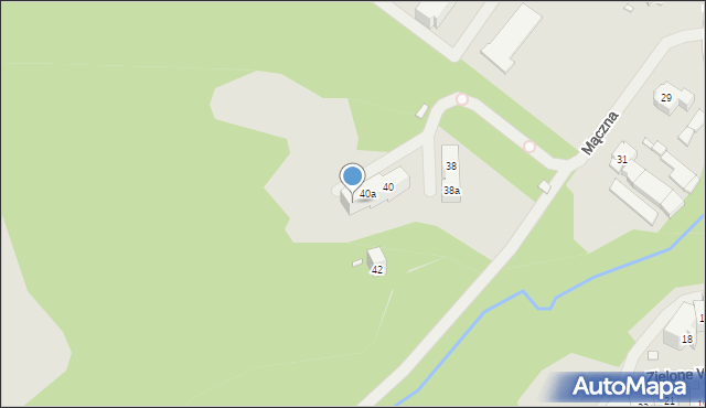 Szczecin, Mączna, 40b, mapa Szczecina