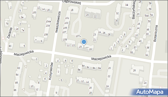 Szczecin, Maciejowicka, 17, mapa Szczecina