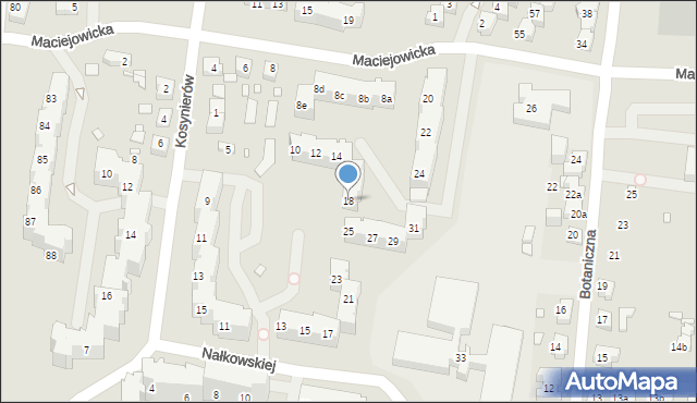 Szczecin, Maciejowicka, 18, mapa Szczecina