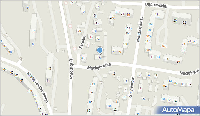 Szczecin, Maciejowicka, 5, mapa Szczecina