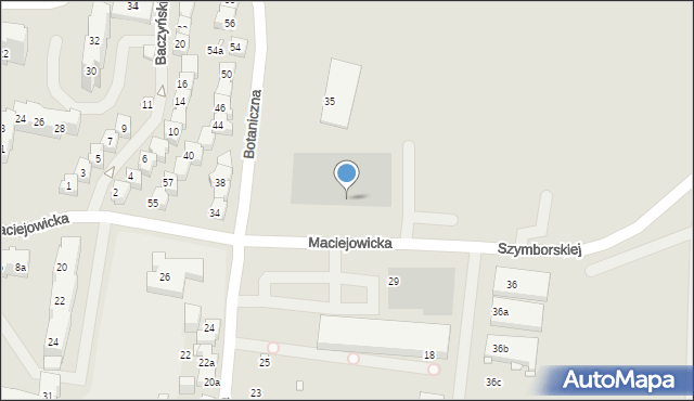 Szczecin, Maciejowicka, 61, mapa Szczecina
