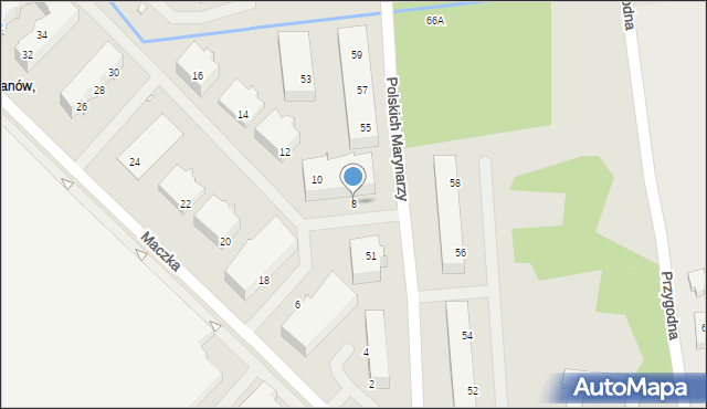 Szczecin, Maczka Stanisława, gen., 8, mapa Szczecina