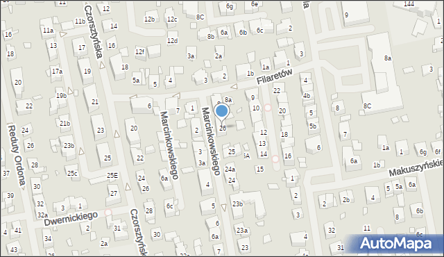 Szczecin, Marcinkowskiego Karola, 26, mapa Szczecina