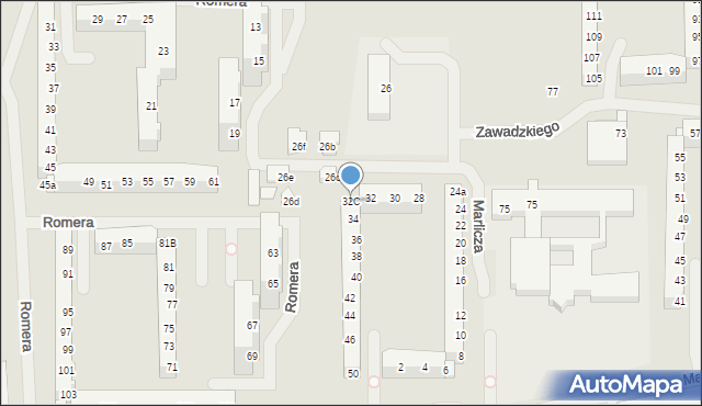 Szczecin, Marlicza Krzysztofa, prof., 32C, mapa Szczecina