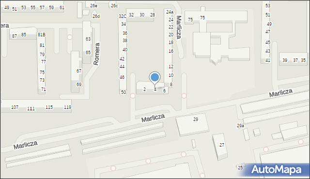 Szczecin, Marlicza Krzysztofa, prof., 4, mapa Szczecina