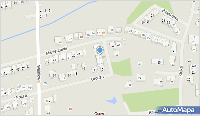 Szczecin, Macierzanki, 11, mapa Szczecina